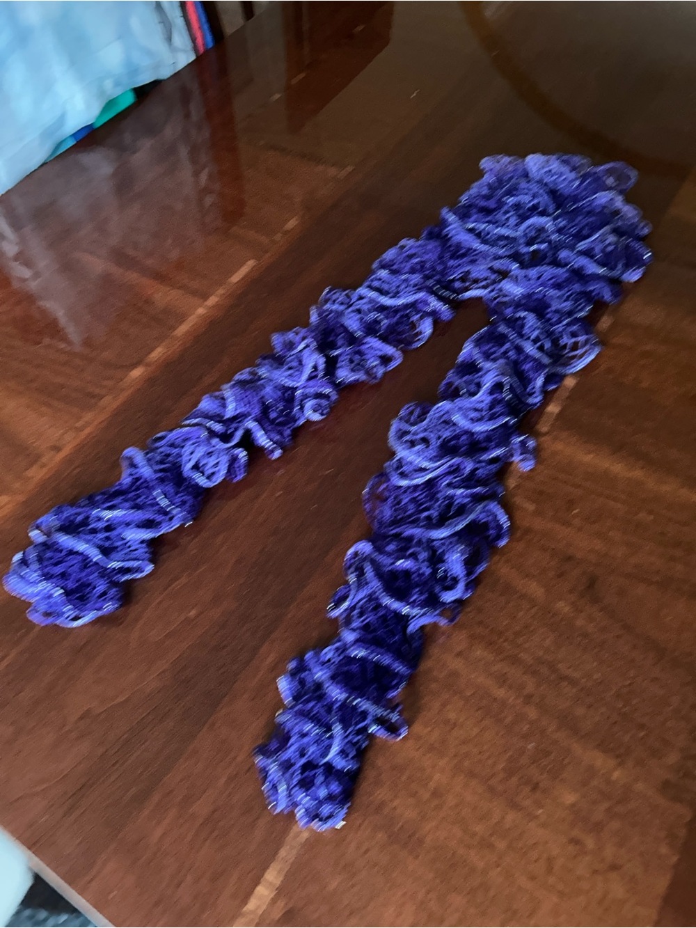 Luxurious Purple boa Ruffled Scarf - Women Accessories Scarves & Wraps 52” long